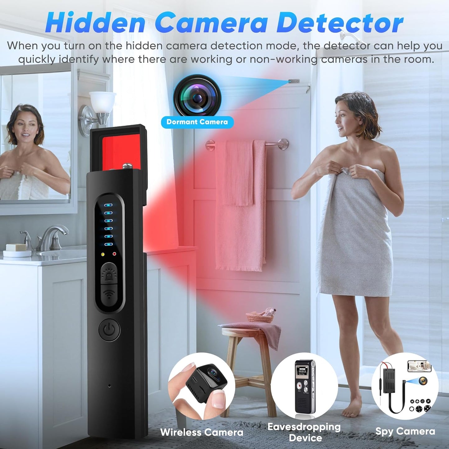 Hidden Camera Detector, 2024 Upgraded Anti-Spy Camera